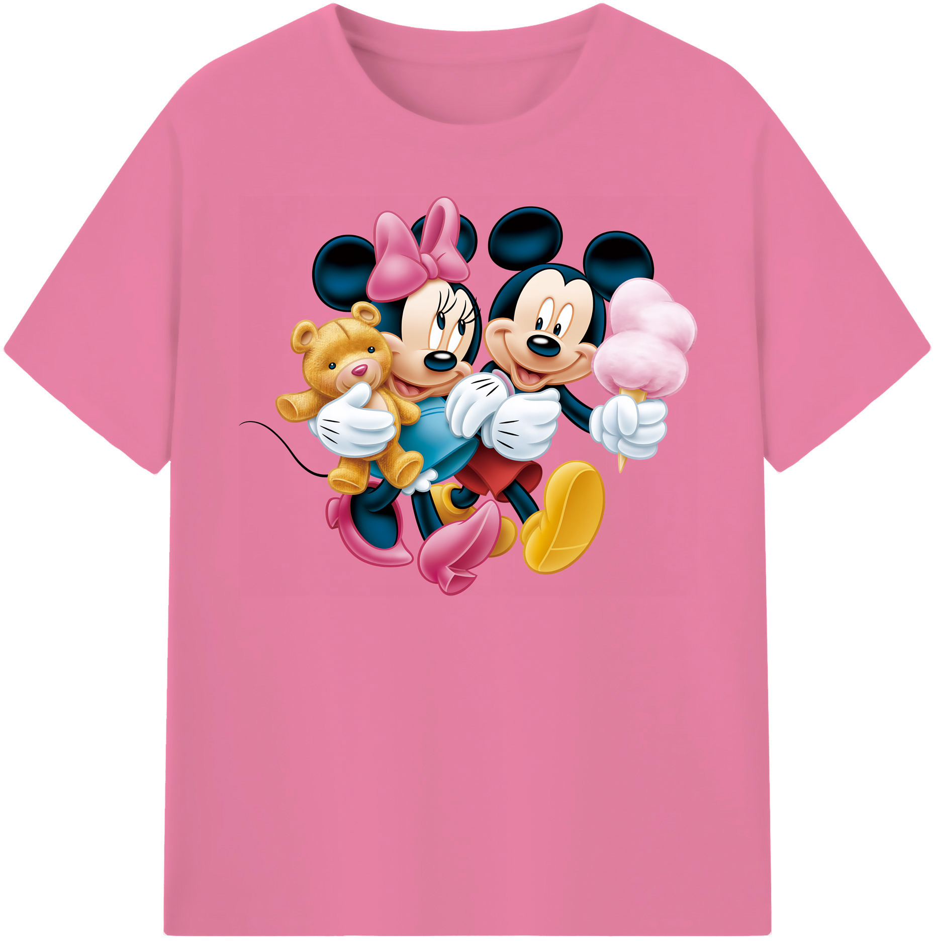 （画像用） ミッキーマウス Mickey Mouse 綿100％半袖Tシャツ（フロントプリント）